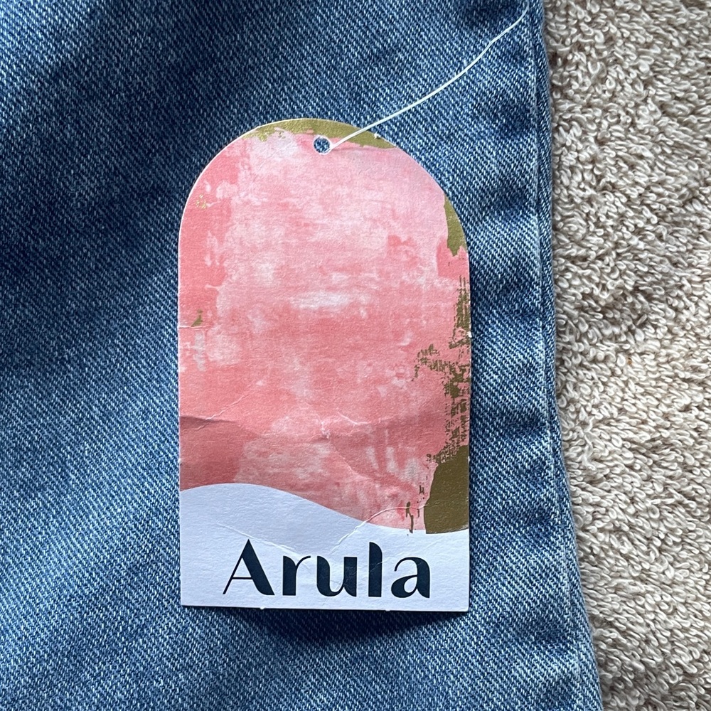 ARULA 1X NWT Blue Jean Jacket with Smiley Patch - Picture 6 of 8